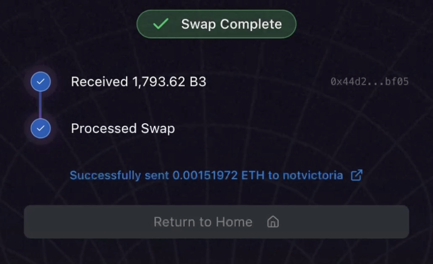 Final transaction confirmation in wallet