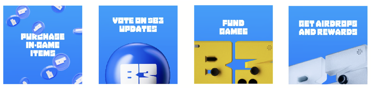 Player benefits infographic showing staking rewards and game access