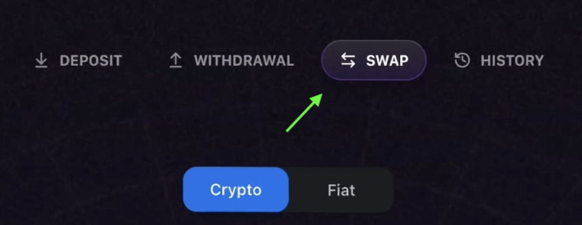 Swap tab highlighted in the interface